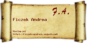 Ficzek Andrea névjegykártya